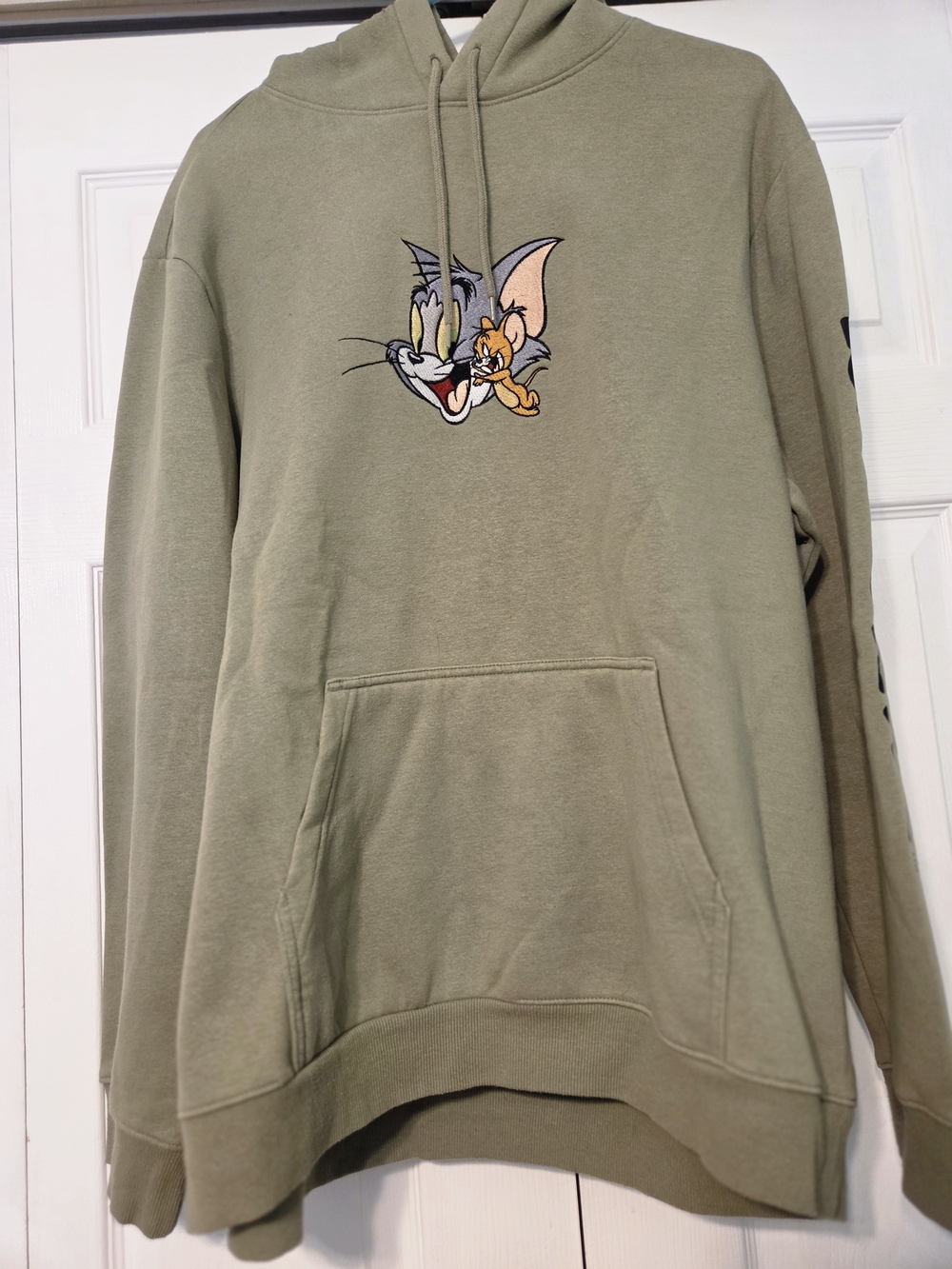 Olive Green Tom & Jerry Pullover Hoodie for Men Or Women